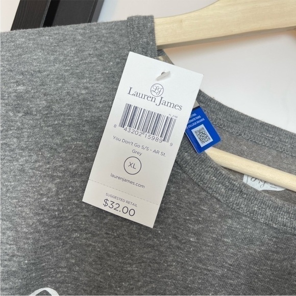 Lauren James You don't even go here short
sleeve t-shirt. Gray. Womens XL - Picture 4 of 9